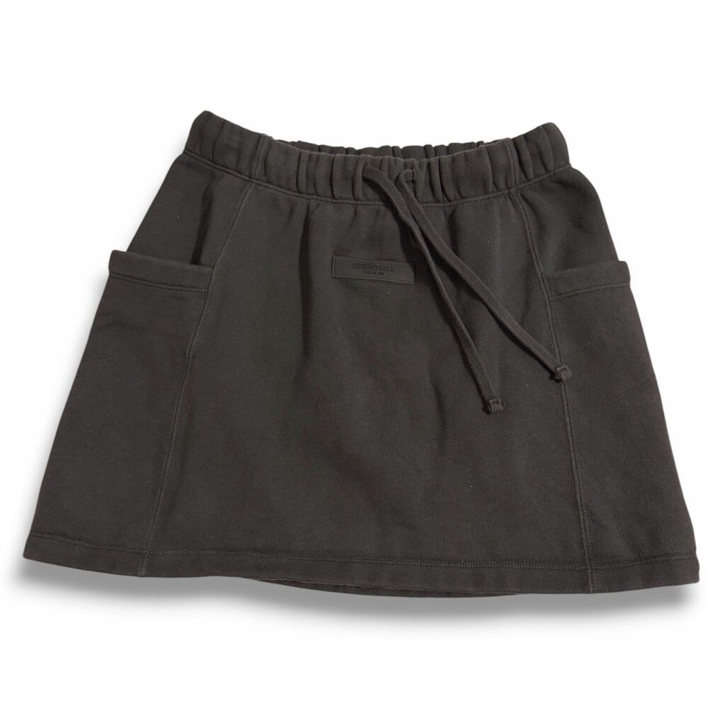 Fear of God Essentials Fleece Mini Skirt in Iron/Charcoal | Size Small | EUC